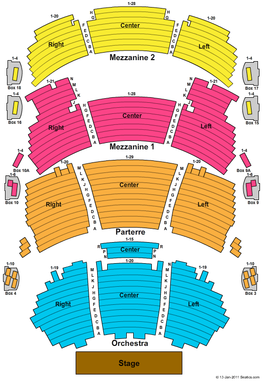 Dolby Theatre Seating Chart